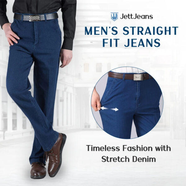 ✨LAST DAY SALE OFF✨Men High Waist Straight Fit Stretch Jeans