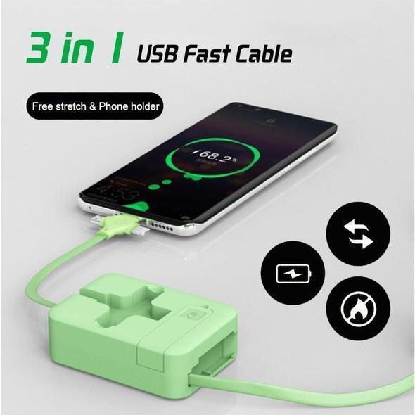 🎄SALE 50% OFF🎄 3 in 1 Data Cable Phone Stand